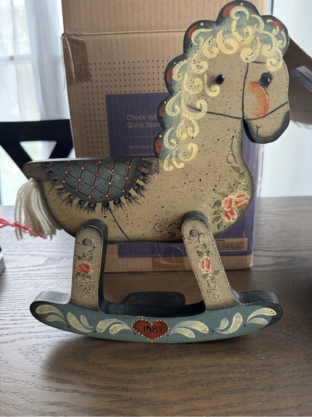 Rocking Horse Figurine Folk Art Figurine